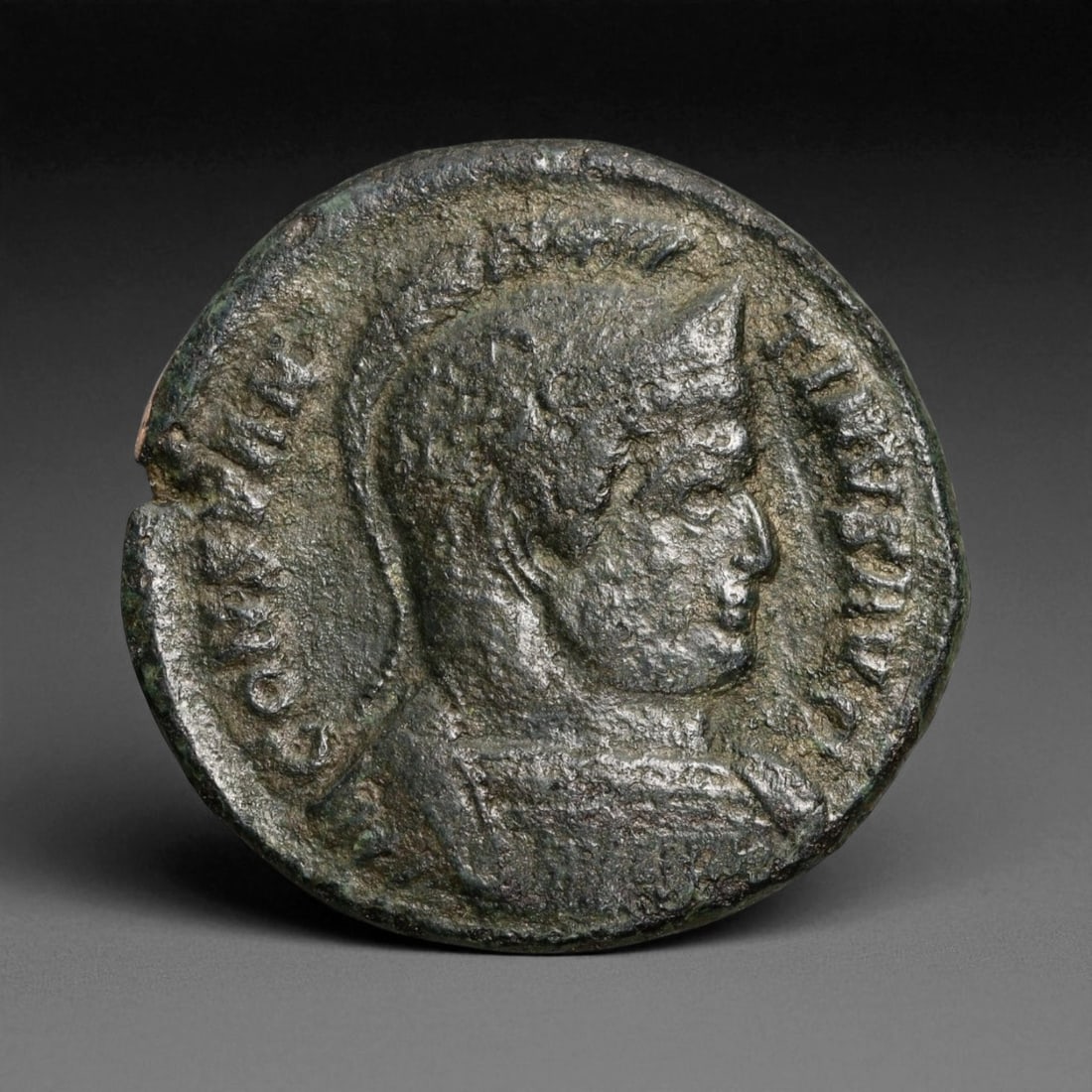 ROMAN EMPIRE: Imperial Authority - Bronze Coin, c. 1st-3rd Century AD, 18mm: Struck during the turbulent decades of the later Roman Empire, this 19mm bronze coin reflects the enduring symbolism of imperial control amidst crisis. Its compact yet deliberate design likely feature