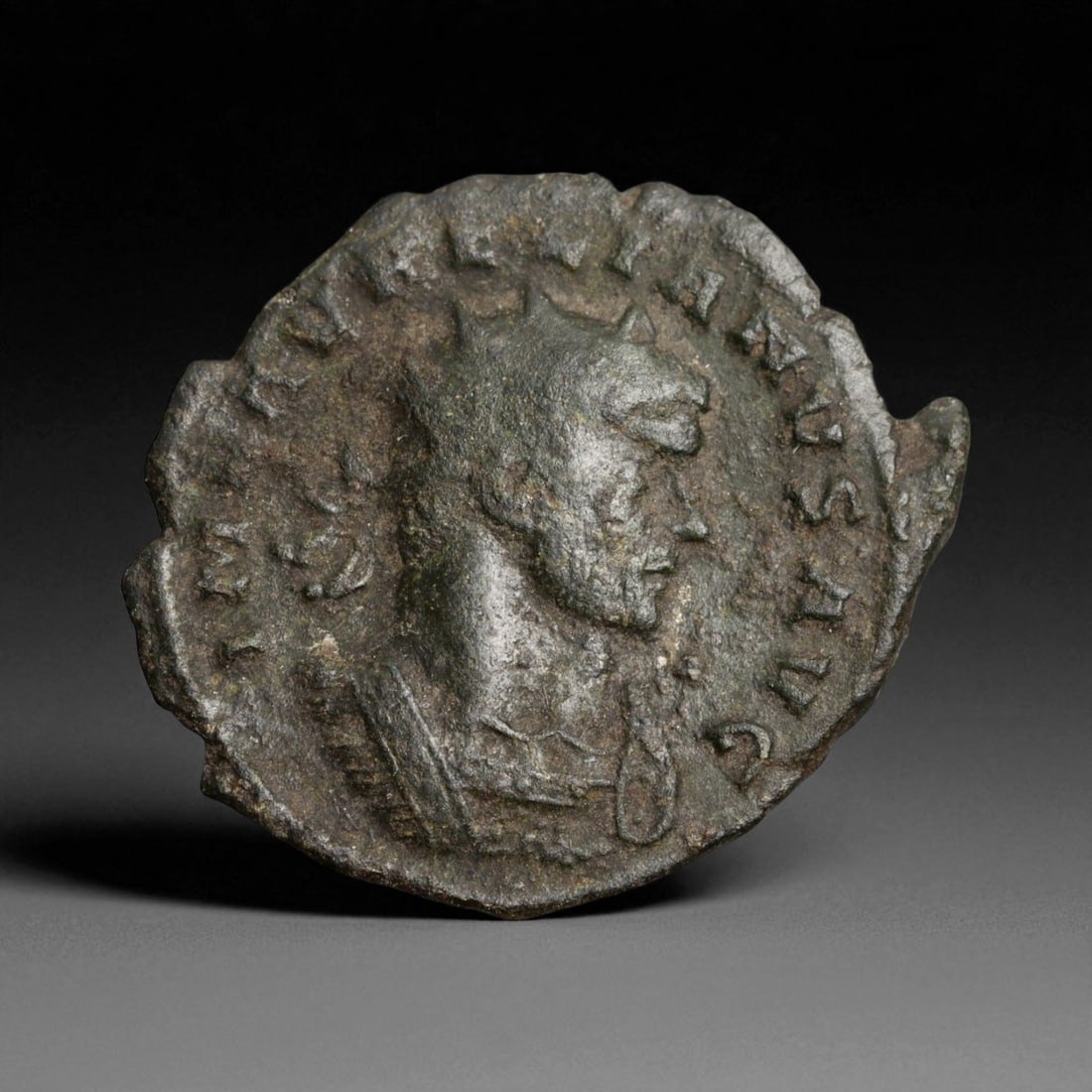 ROMAN EMPIRE: Imperial Authority - Bronze Coin, c. 1st-3rd Century AD, 22mm: Struck during the turbulent decades of the later Roman Empire, this 19mm bronze coin reflects the enduring symbolism of imperial control amidst crisis. Its compact yet deliberate design likely feature