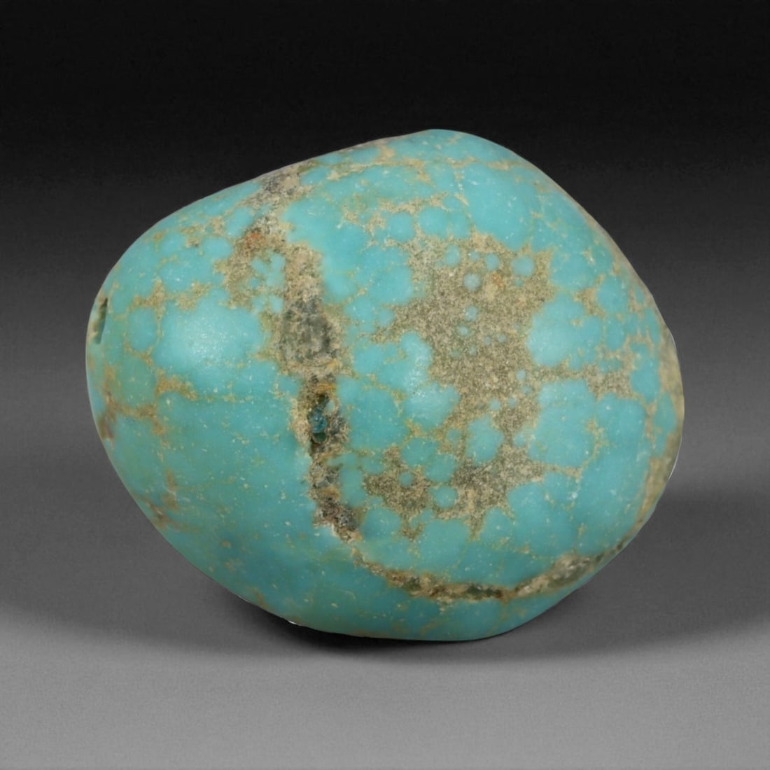 Antique Tibetan Mala Prayer Turquoise Amulet Bead, c. 18th-19th Century, 1.8cm, 5g (1 of 2)
