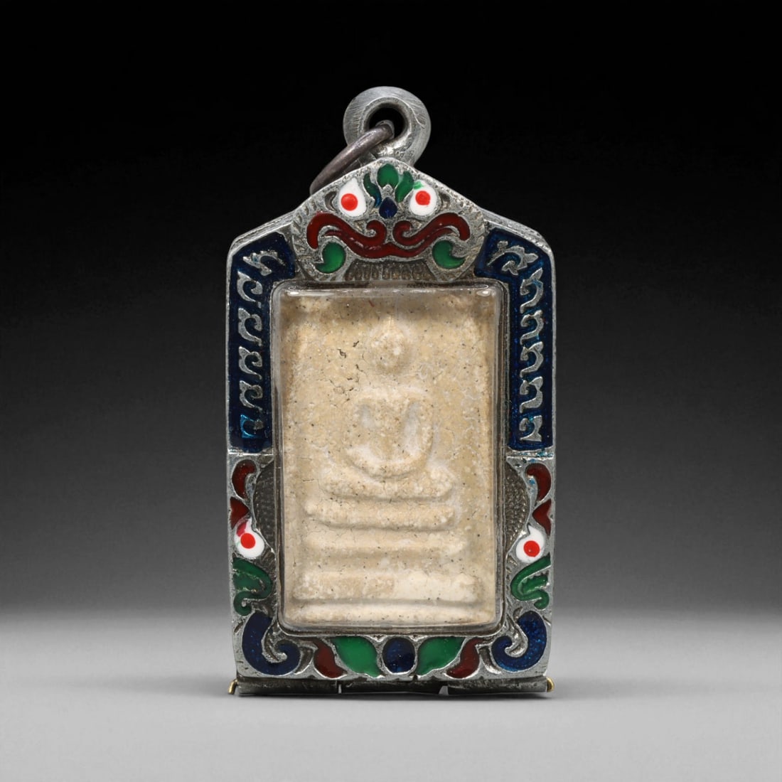 Vintage Thai Buddhist Amulet in Ornate Framed Setting, 20th Century , 6cm (1 of 2)