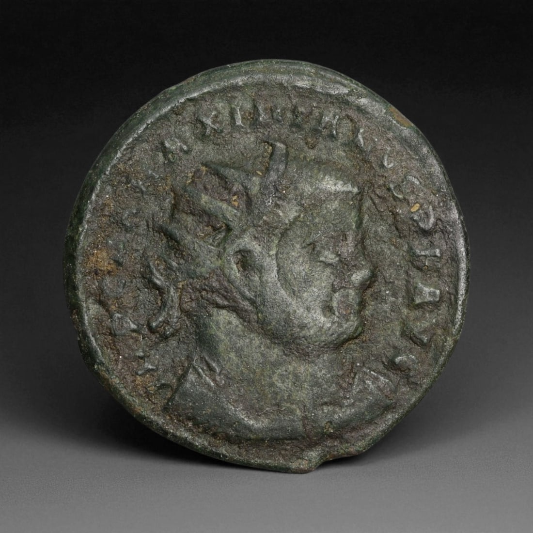 ROMAN EMPIRE: Imperial Authority - Bronze Coin, c. 1st-3rd Century AD, 20mm: Struck during the turbulent decades of the later Roman Empire, this 19mm bronze coin reflects the enduring symbolism of imperial control amidst crisis. Its compact yet deliberate design likely feature