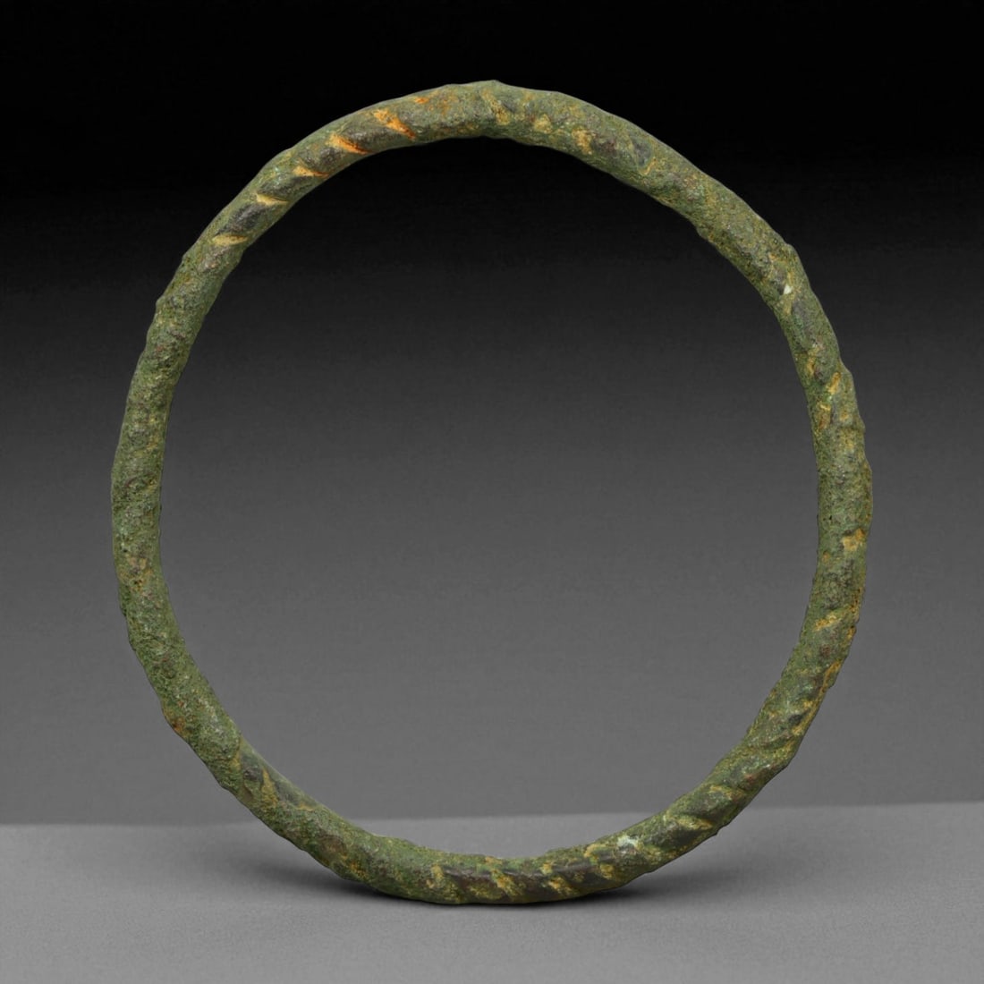 Ancient Luristan Twisted Bronze Bangle, c. 10th-8th Century BCE, 7.1cm (1 of 3)
