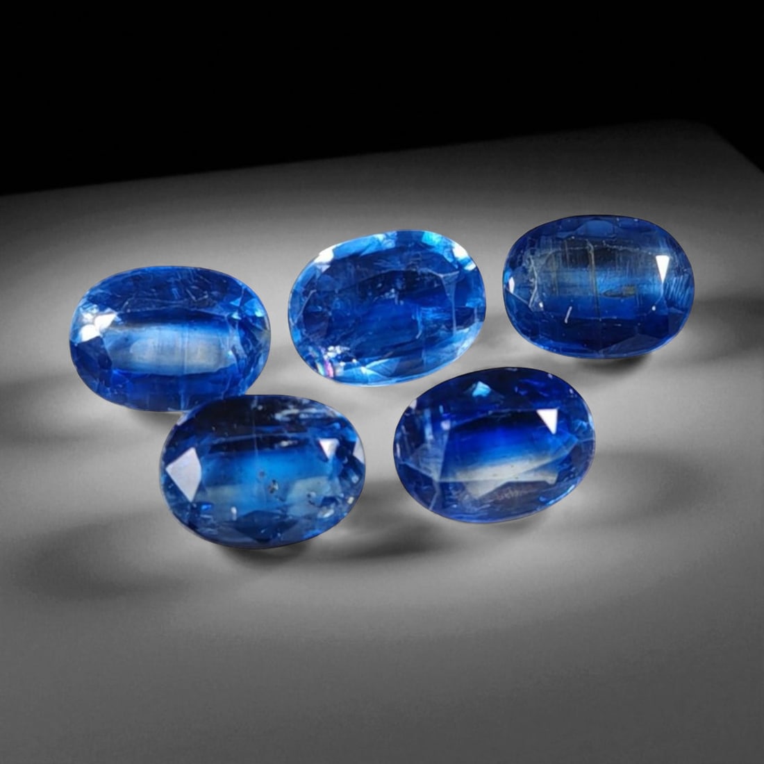 8.59 Carats Deep Blue Kyanite Oval Lot - Natural Nepalese Stones (1 of 2)