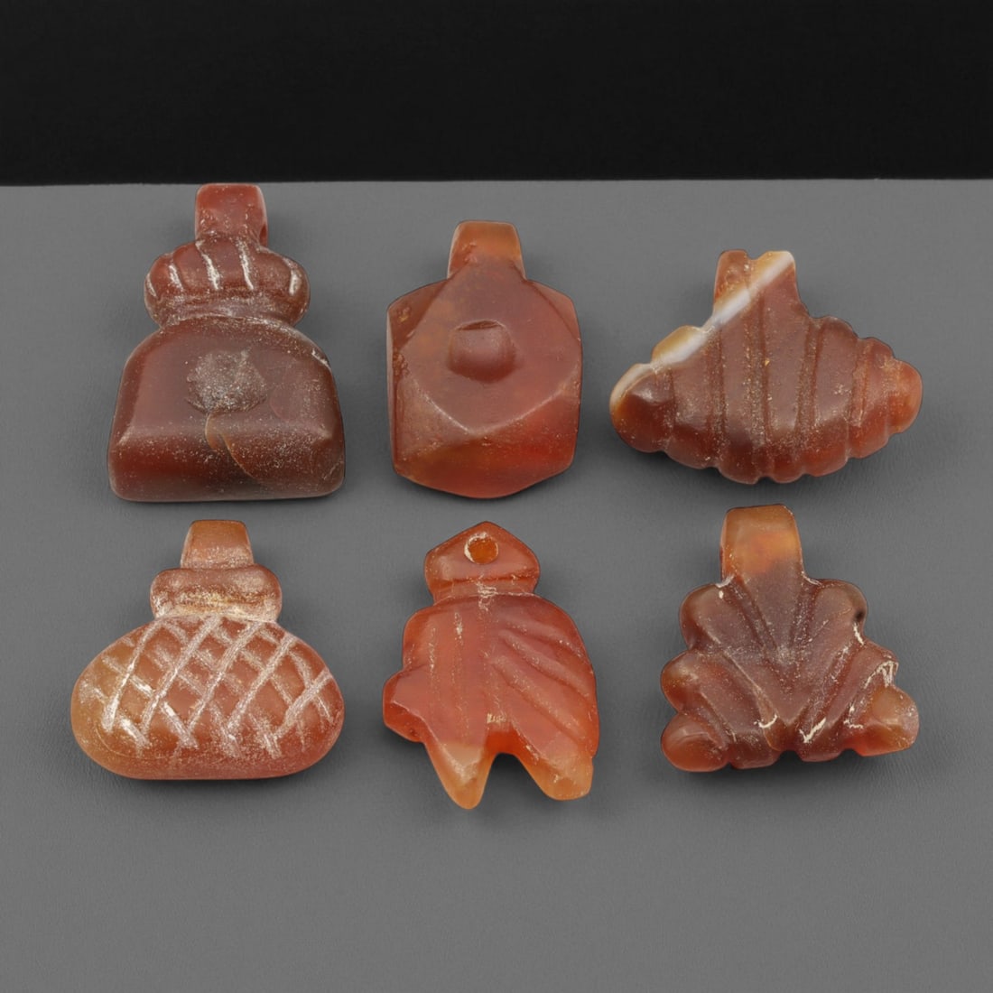 Ancient Coptic Egyptian Carnelian Amulets, c. 5th-7th Century CE, 1-2.2cm (1 of 1)