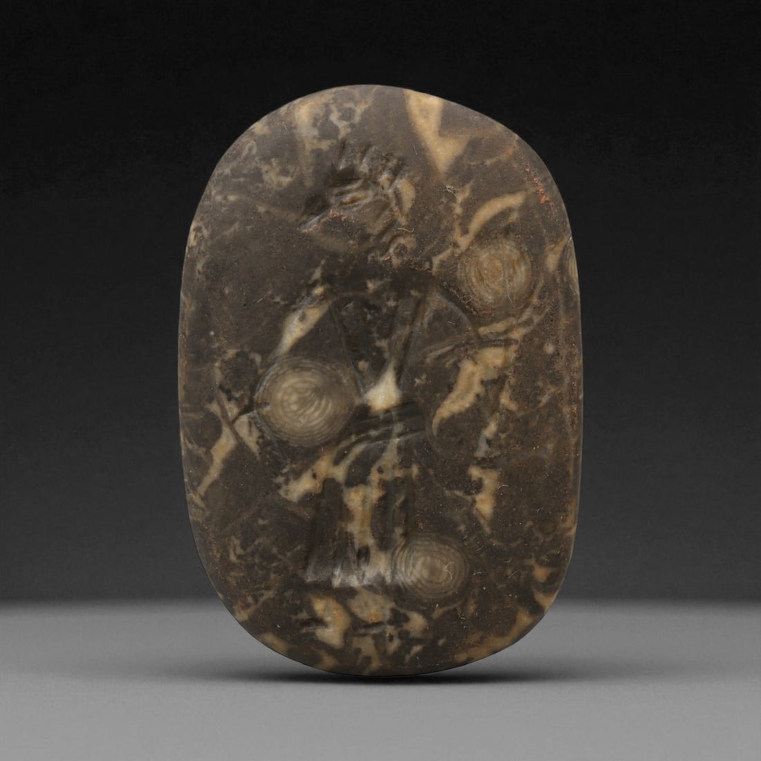 Ancient Akkadian Worshipper Motif Stone Stamp Seal, c. 2300-2100 BCE, 4.5cm (1 of 4)