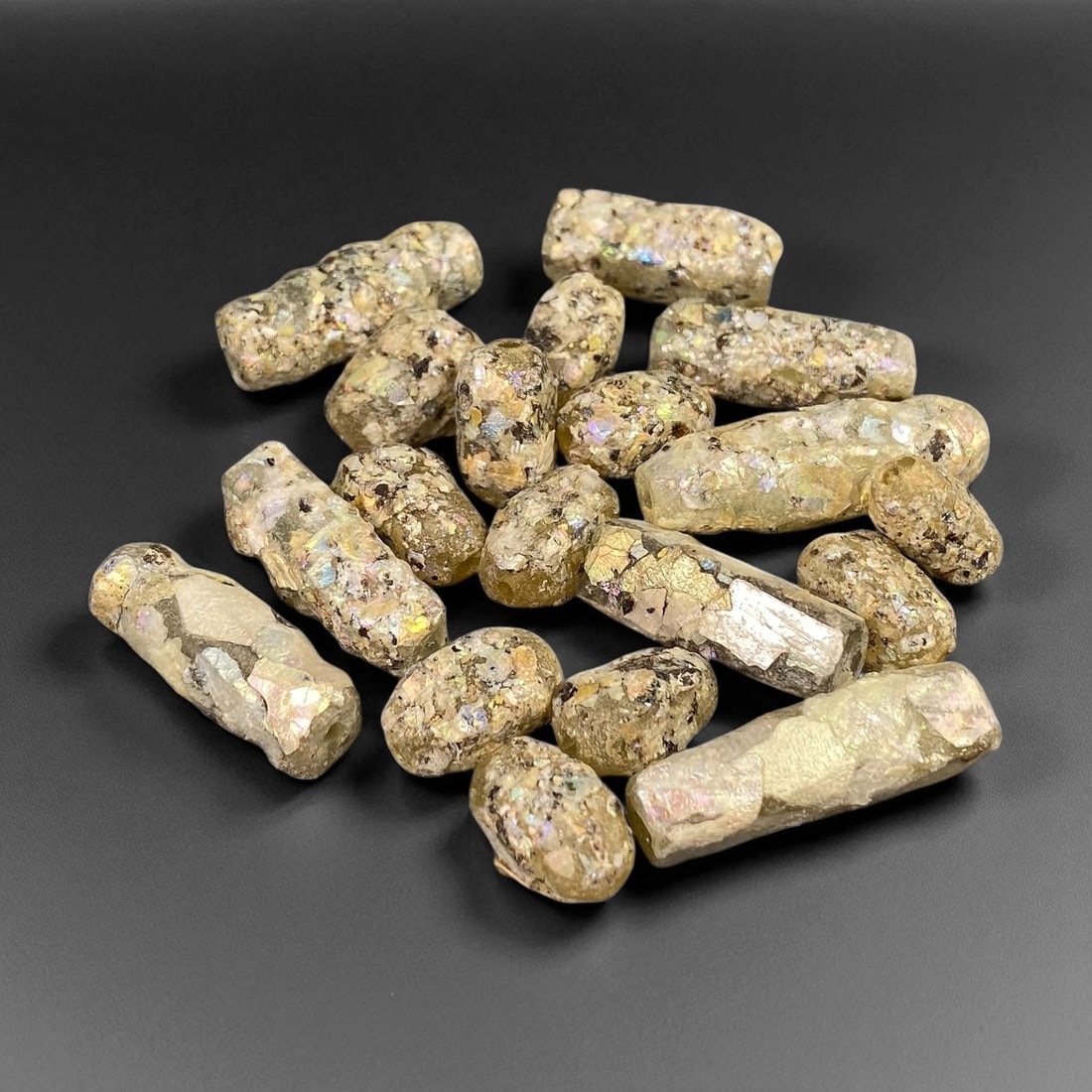 Ancient Hellenistic Iridescent Glass Beads, c. 3rd-1st Century BCE 2.7 cm (1 of 1)