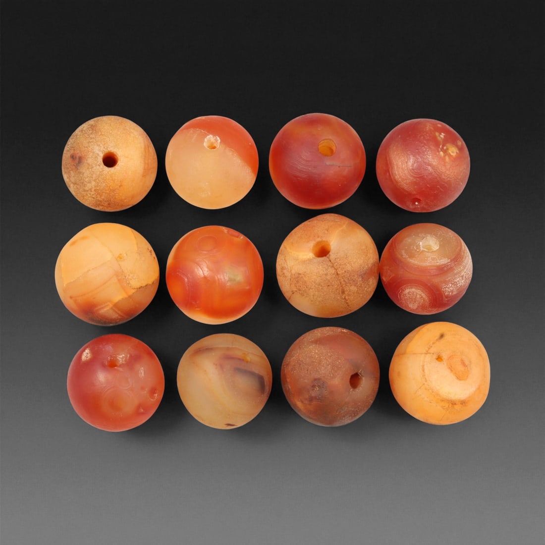 Antique Tibetan Carnelian Prayer Beads Collection, c. 18th-19th Century, 1.5-1.7 cm (1 of 1)