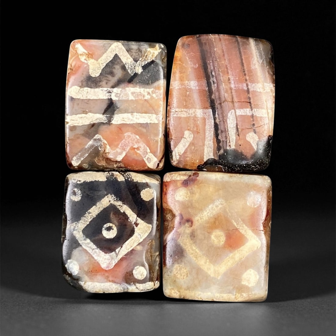 Ancient Indo-Himalayan Silk Road Trade Carnelian Beads, c. 8th-12th Century CE, 2.2-2.6cm (1 of 1)