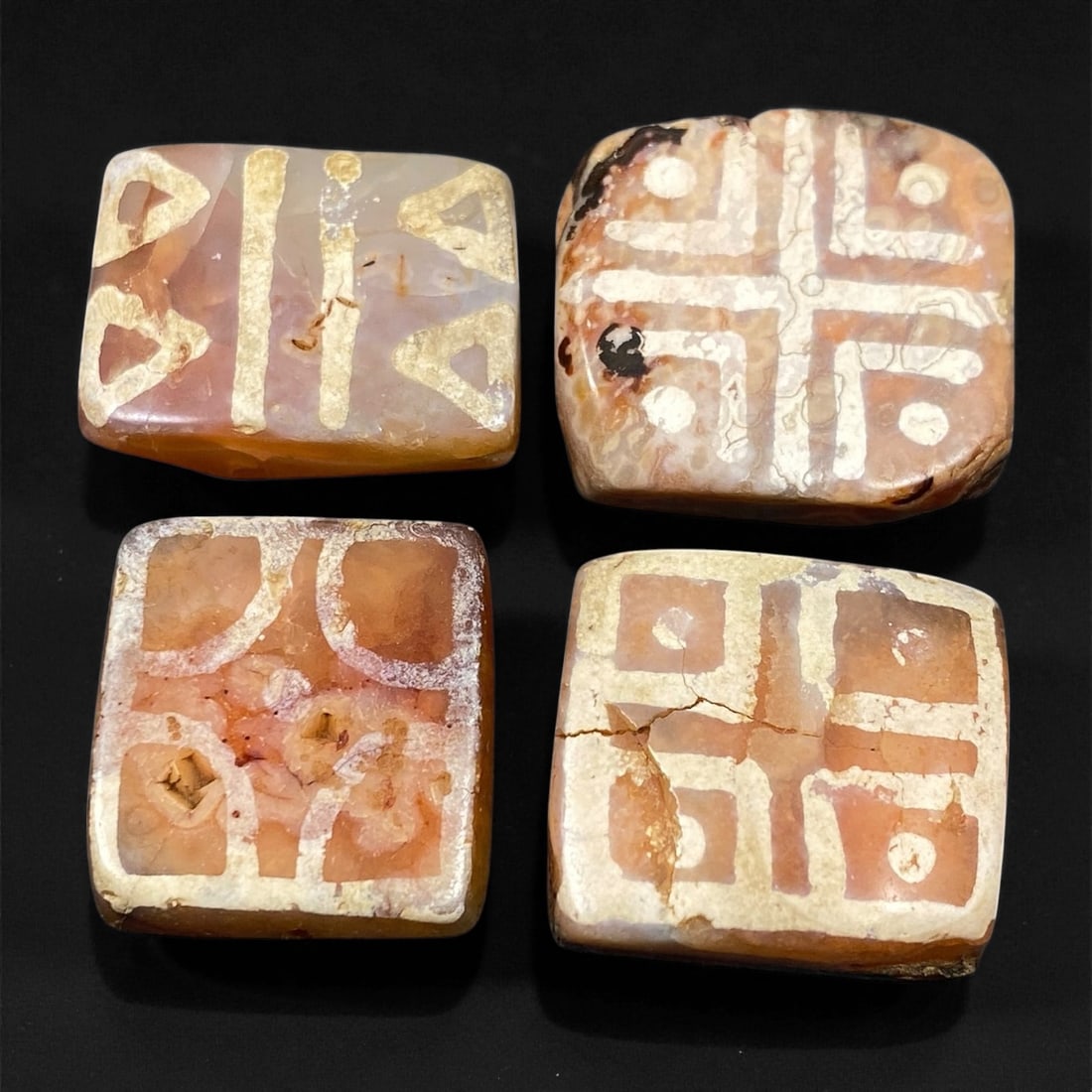 Ancient Indo-Himalayan Silk Road Trade Carnelian Beads, c. 8th-12th Century CE, 2.2-2.4cm (1 of 1)