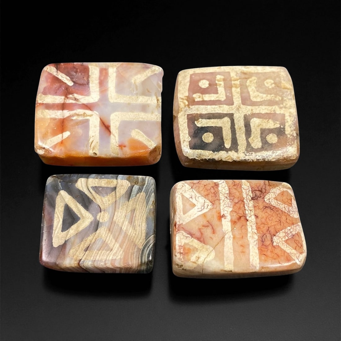 Ancient Indo-Himalayan Silk Road Trade Carnelian Beads, c. 8th-12th Century CE, 2.3-2.7cm (1 of 1)