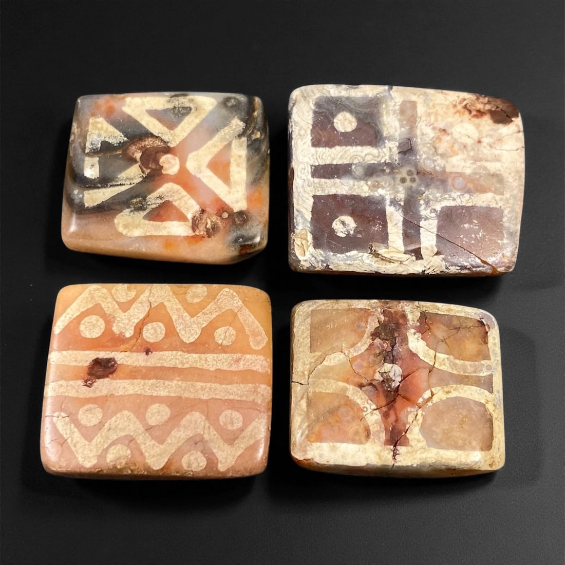 Ancient Indo-Himalayan Silk Road Trade Carnelian Beads, c. 8th-12th Century CE, 2.3-2.6cm (1 of 1)