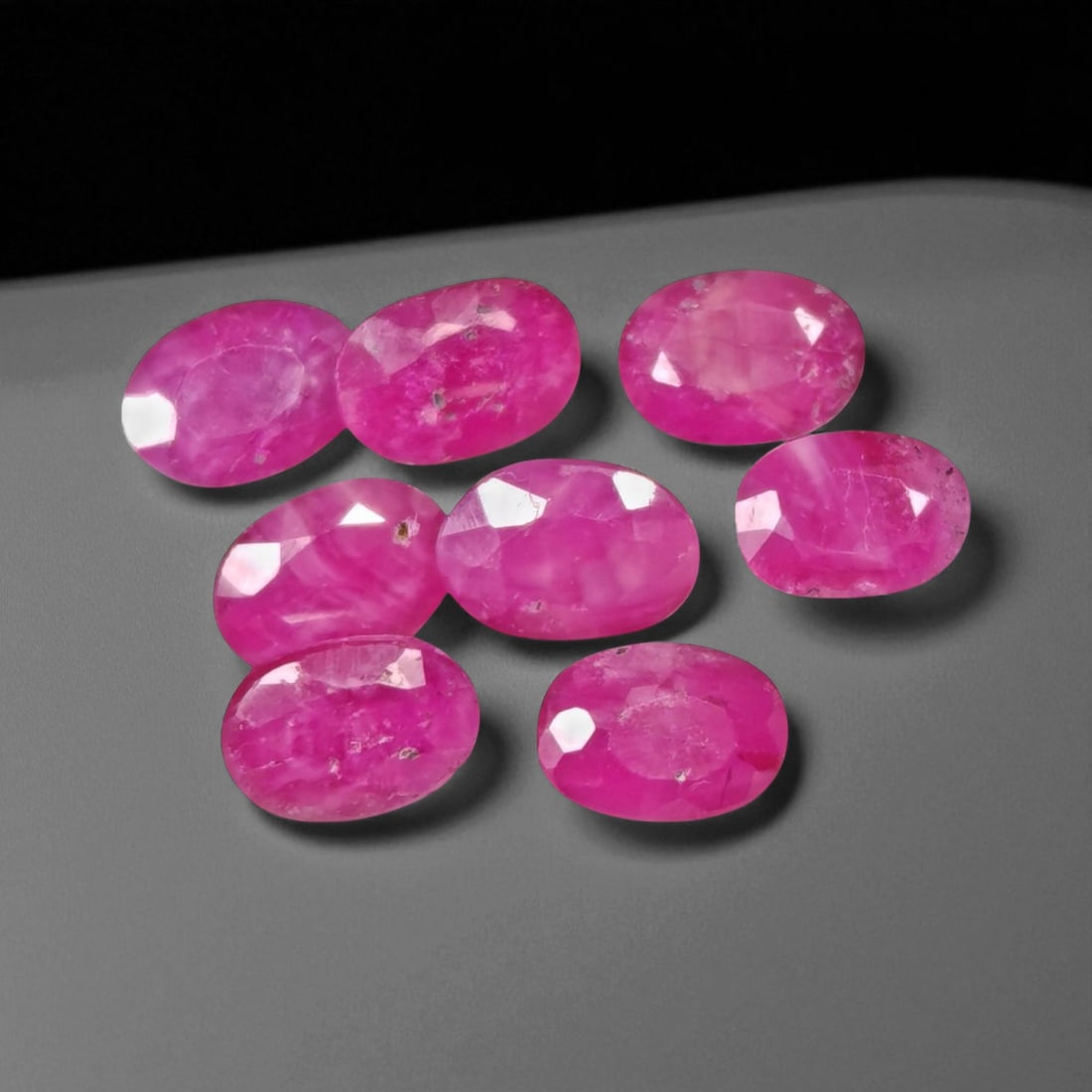 6.18 Carats Vivid Pinkish Red Ruby Oval Lot - Natural Mozambique Stones (1 of 1)