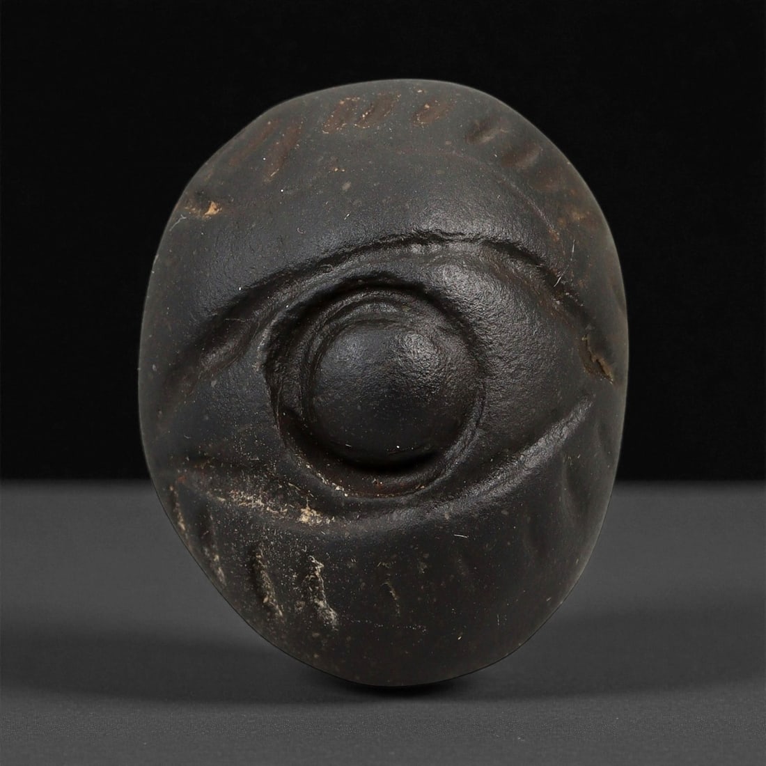 Ancient Byzantine Provincial Levantine Stone Eye Amulet, c. 9th-12th Century CE, 2.5cm (1 of 2)