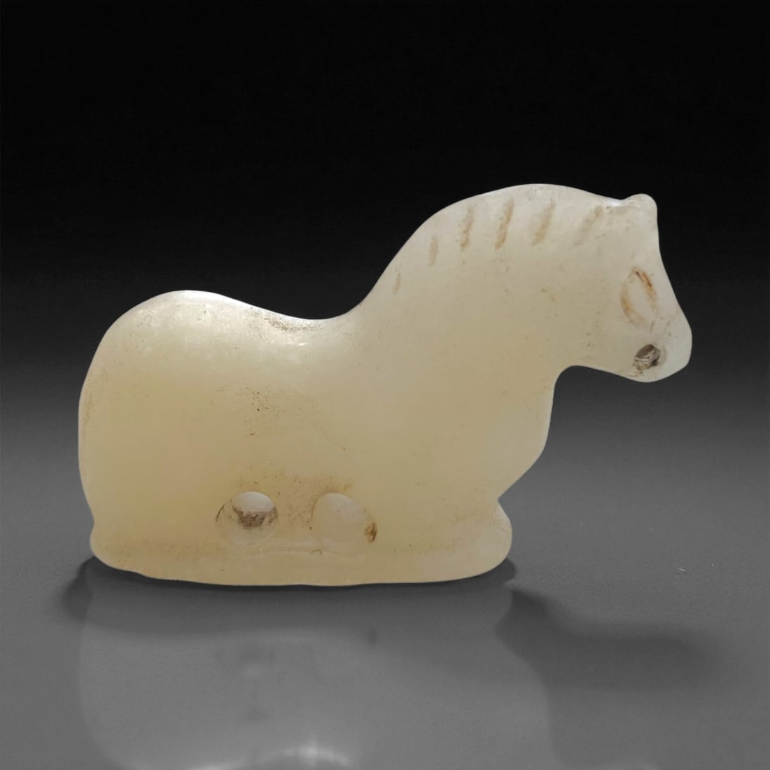 Ancient Bactrian Alabaster Horse Amulet, c. 2300-1700 BCE, 3cm, 7g (1 of 2)