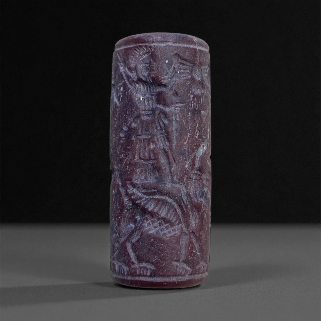Ancient Neo-Babylonian Jasper Cylinder Seal, c. 7th-6th Century BCE, 4cm, 16g (1 of 3)