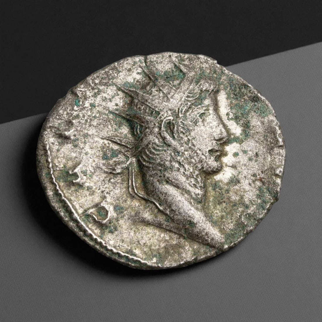ROMAN EMPIRE: Emperor Radiate - Divine Authority Antoninianus Silver Coin, c. 3rd Century AD, 21mm (1 of 2)