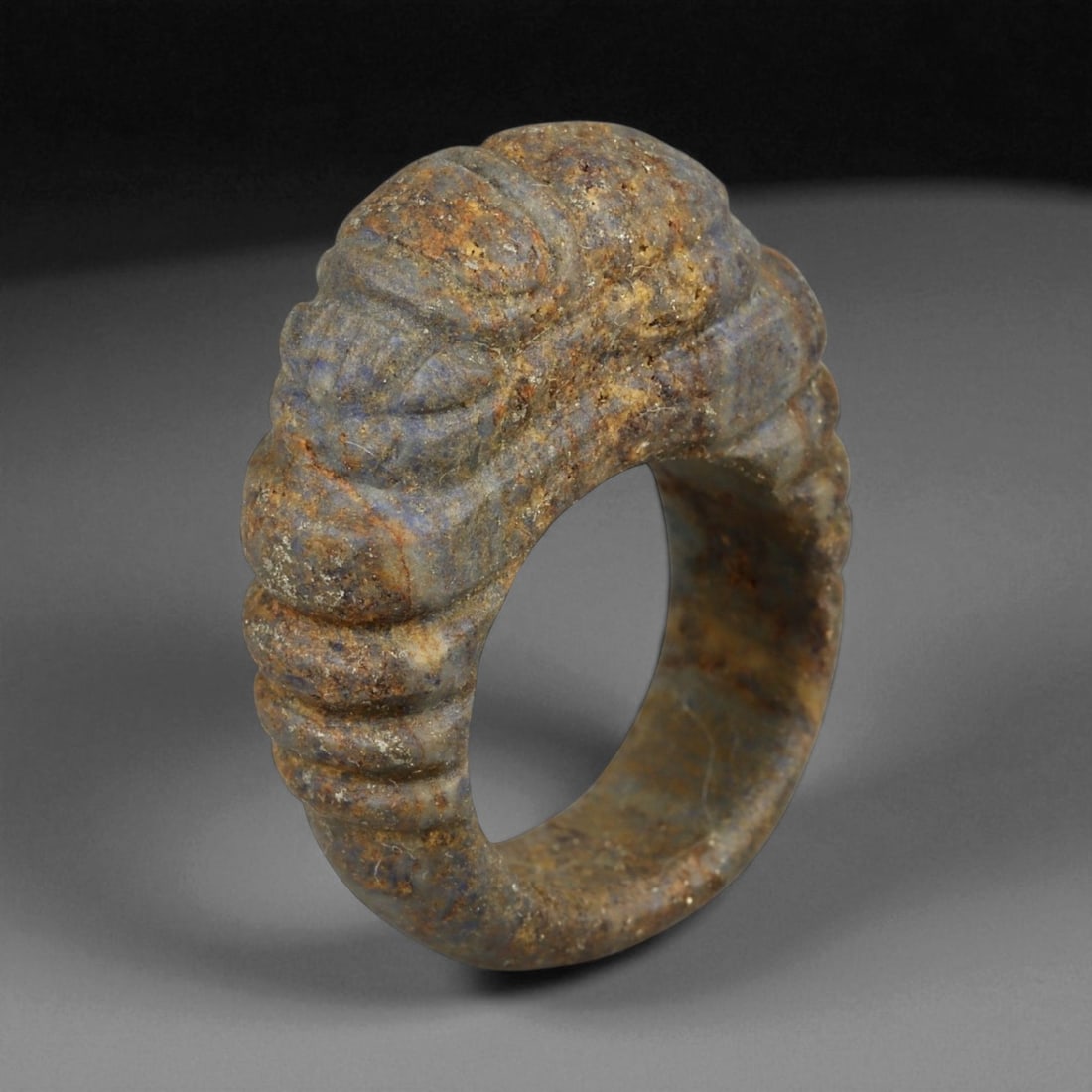 Ancient Parthian Scarab Carved Stone Ring, c. 2nd-3rd Century CE, 3.6cm (1 of 2)