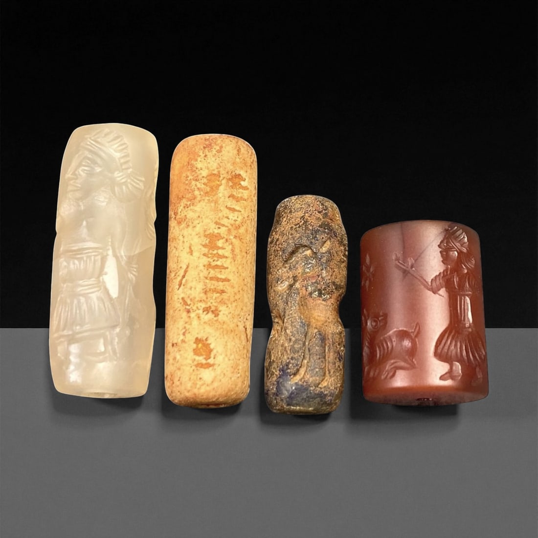 Ancient Mesopotamian Cylinder Seal Group, c. 3rd-2nd Millennium BCE, 1.7-3cm (1 of 1)