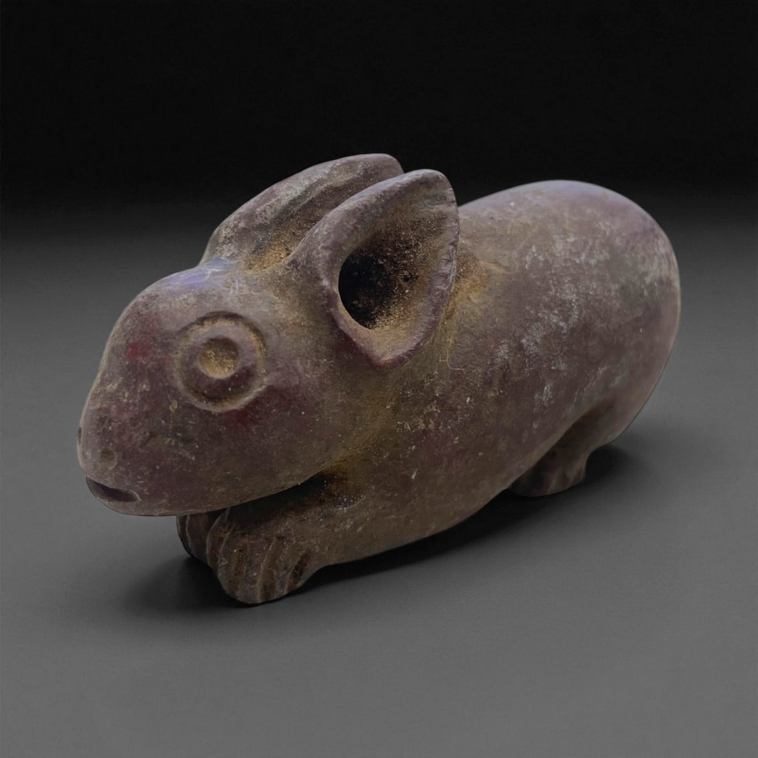 Ancient Colima Rabbit Effigy Carved in Stone, c. 200 BCE-200 CE, 7cm, 87g (1 of 3)