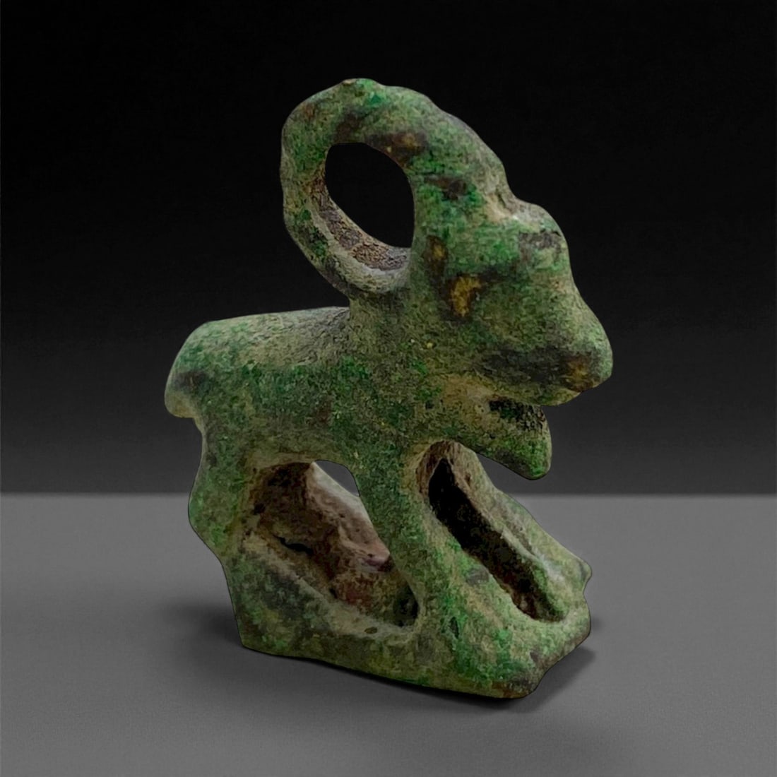 Ancient Luristan Bronze Ibex Effigy, c. 10th-8th Century BCE, 3cm, 16g (1 of 2)