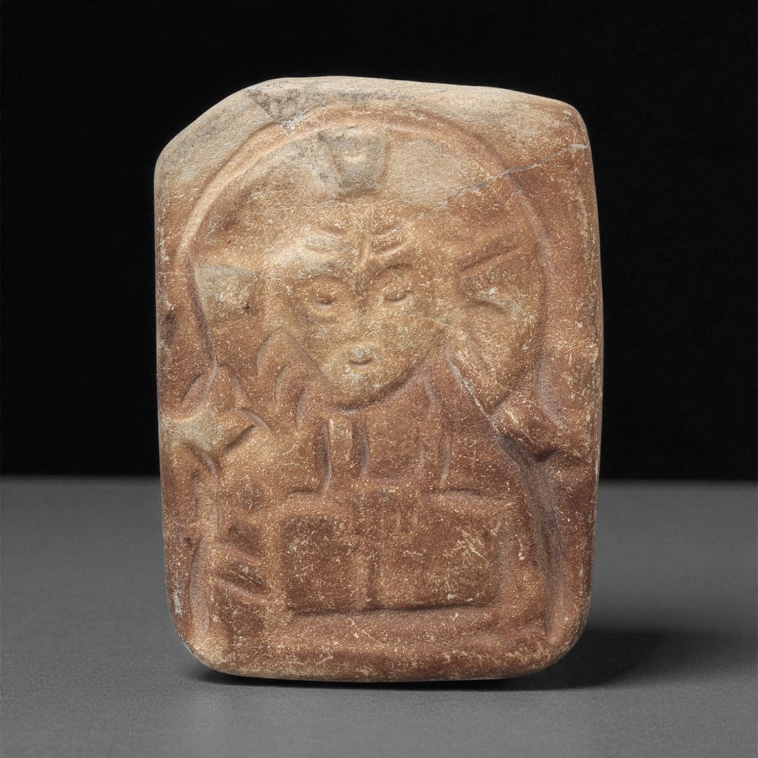 An Early Christian Stone Carved Relief of a Haloed Figure, 5th-7th Century CE, 2ZB (1 of 2)
