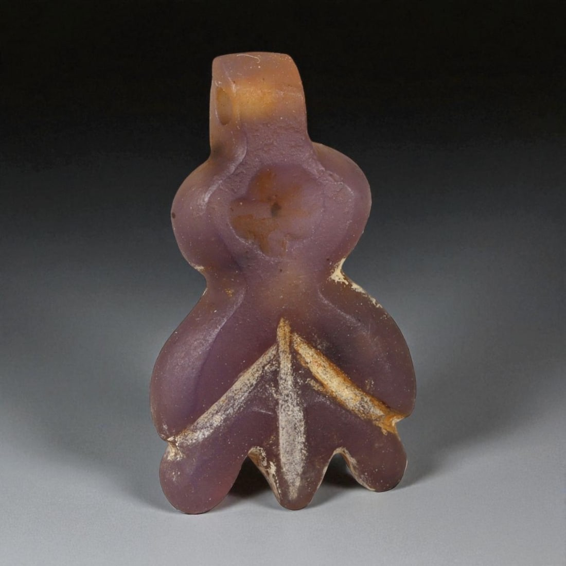Ancient Achaemenid Persian Amethyst Fly Amulet, c. 5th-4th Century BCE (2 cm), 24B: This finely carved amulet, shaped as a stylized fly, originates from the Achaemenid Persian Empire, a civilization that elevated gemstone artistry into expressions of divine symbolism and personal pro