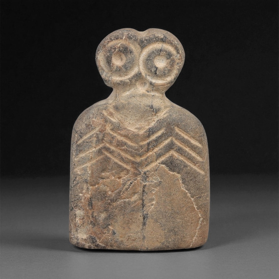 A Near Eastern Stone Eye Idol, 4th-3rd Millennium BCE, 46ZB (1 of 2)