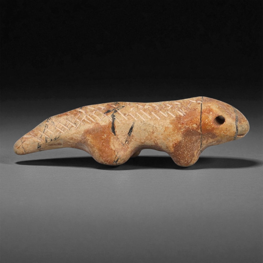 An Egyptian Stone Lizard Figure, Predynastic Period, 4th Millennium BCE, 61ZA (1 of 2)