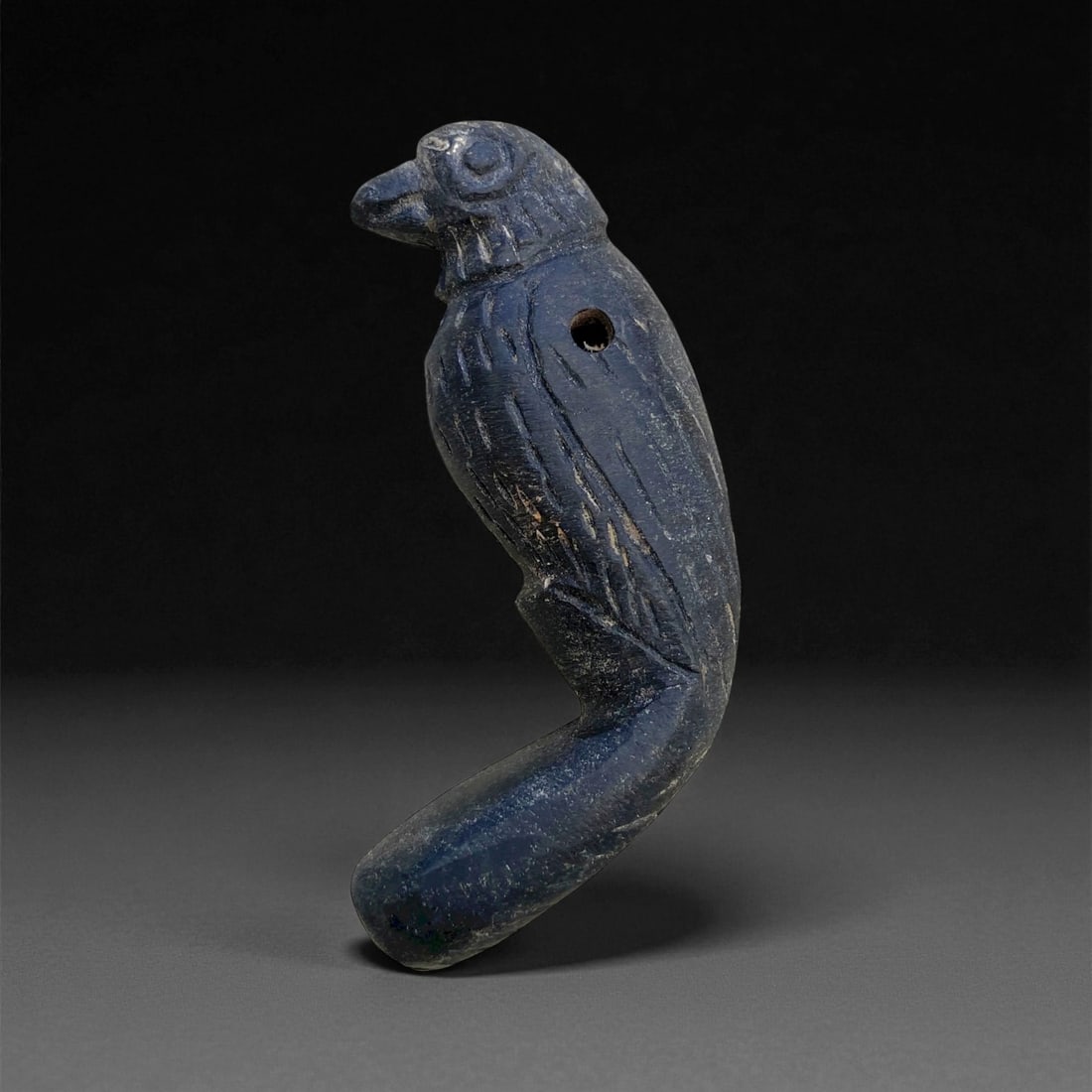 Ancient Near Eastern Lapis Lazuli Bird Amulet, c. 3rd-2nd Millennium BCE, 8cm, 71g, 79CC (1 of 2)