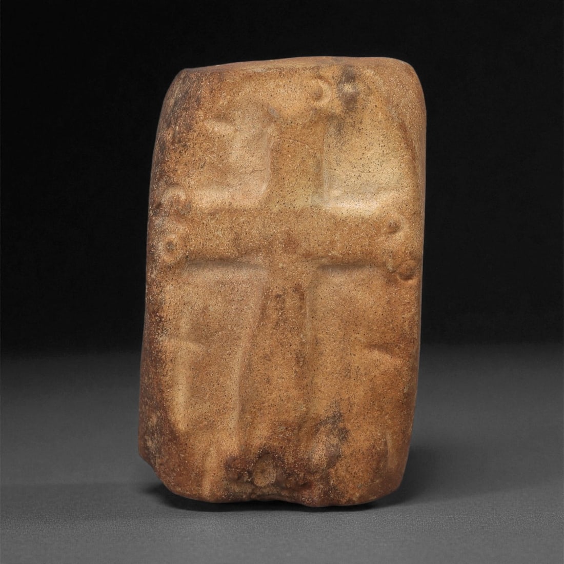 An Early Christian Stone Carved Cross Plaque, 5th-7th Century CE, 69ZA (1 of 2)
