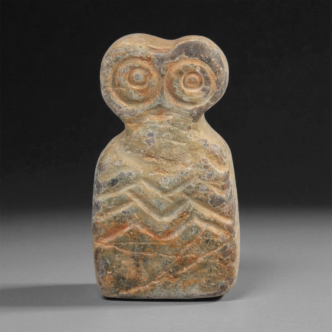 A Near Eastern Stone Eye Idol, 4th-3rd Millennium BCE, 62LD (1 of 2)