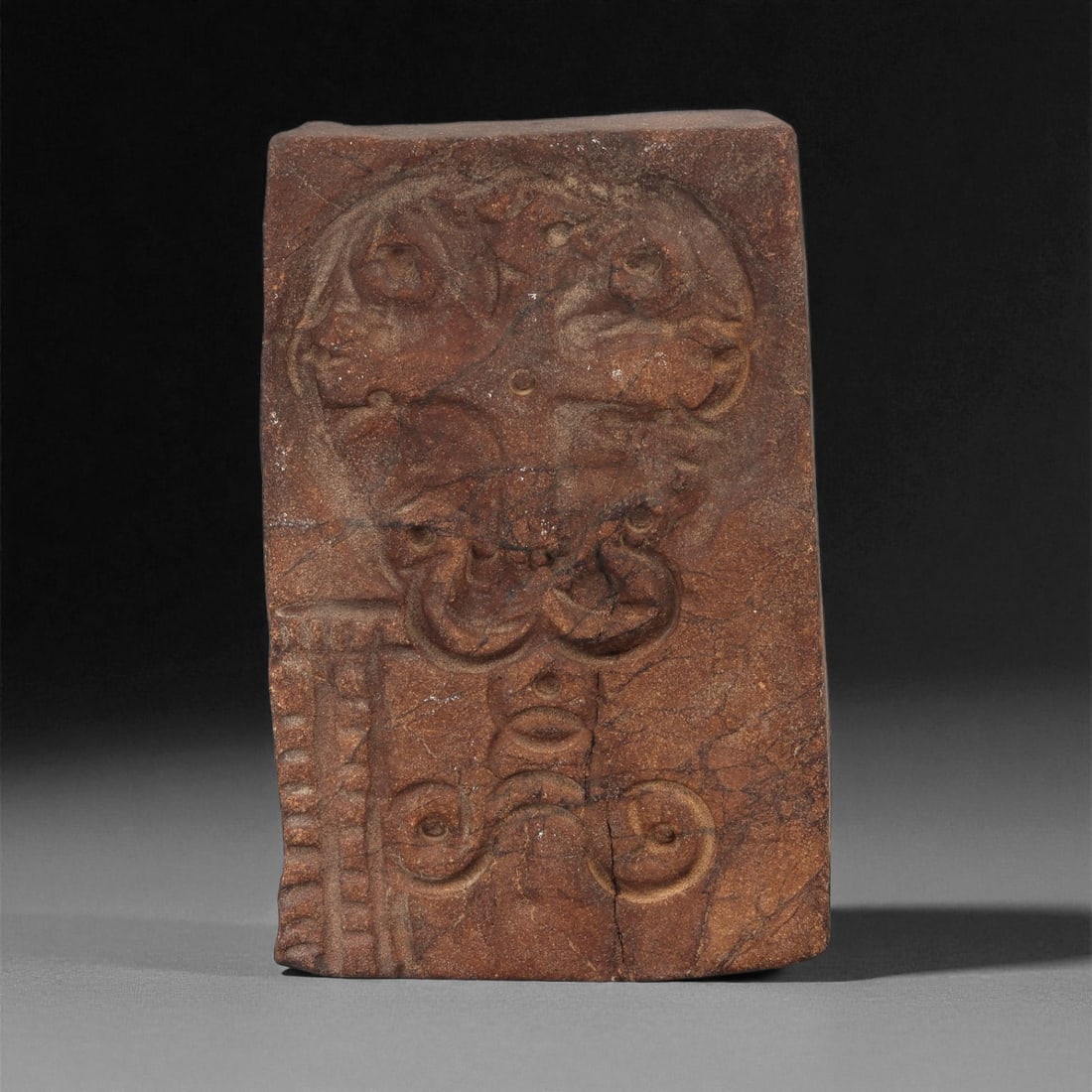 An Early Christian Stone Plaque with Geometric and Curvilinear Motifs, 5th-7th Century CE, 48LE (1 of 2)