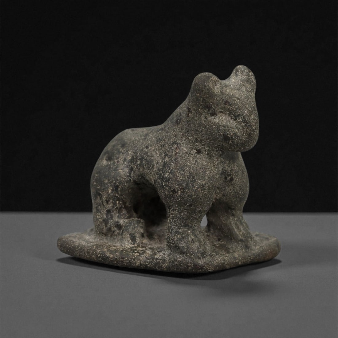 An Egyptian Stone Zoomorphic Figure, New Kingdom-Late Period, Circa 1550-332 BCE, 32LE (1 of 3)