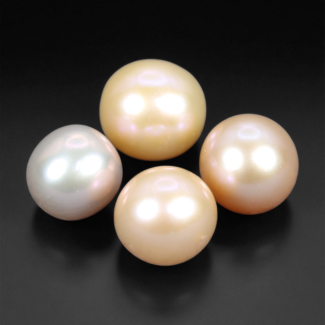 7.00 - 9.00 mm Pastel Freshwater Pearl Selection - Natural Round Group of Four, 95XE (1 of 1)