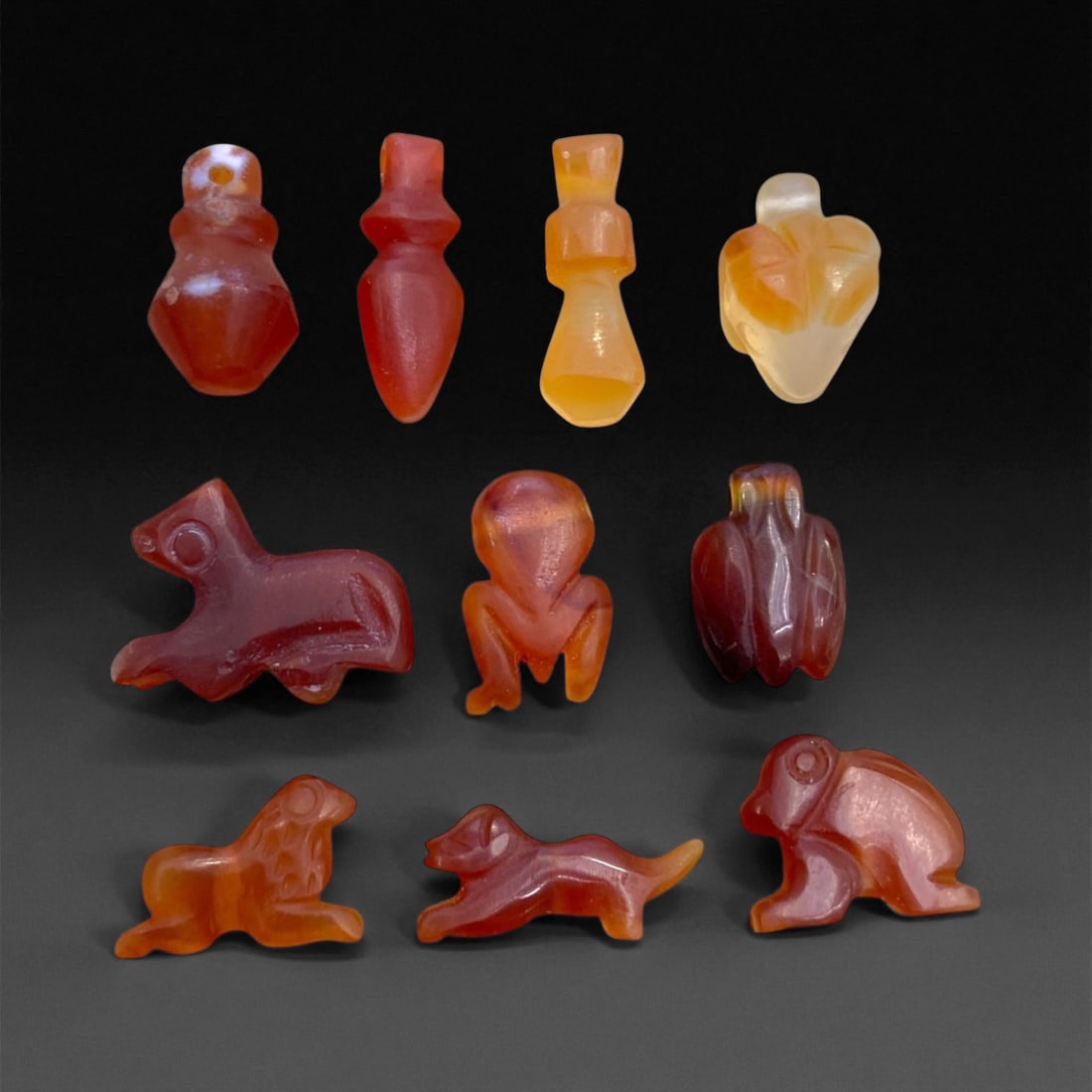 A Coptic Egyptian Carnelian and Agate Miniature Amulet, c. 5th-7th Century CE, 1-1.5cm, 11g, 100AA (1 of 1)