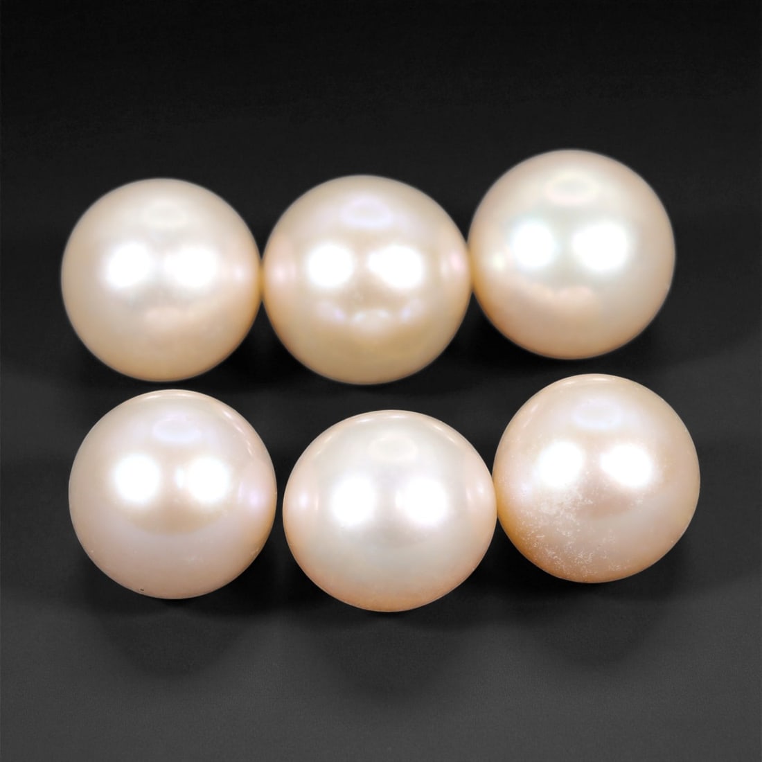 7.00 mm Pastel Freshwater Pearl Selection - Natural Round Group of Six, 73XE (1 of 1)