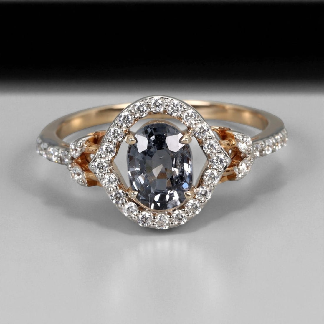 Seraphine Halo Pattern 925 Silver Ring with Natural Zircon, 7.5 US, 17N: This captivating 925 silver ring showcases the "Seraphine Halo" pattern - an intricate design distinguished by its luminous symmetry and refined brilliance. At the heart of the piece rests an oval-cut