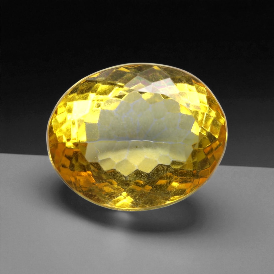 17.36 Carats Golden Yellow Topaz Oval - Natural Brazilian Faceted Gemstone, 12XC (1 of 1)