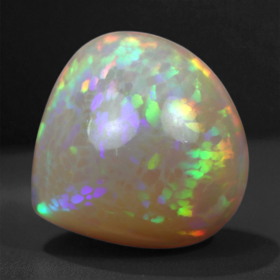 11.19 Carats Confetti Pattern Opal Cabochon - Natural Ethiopian Welo Stone, 27XC (1 of 2)