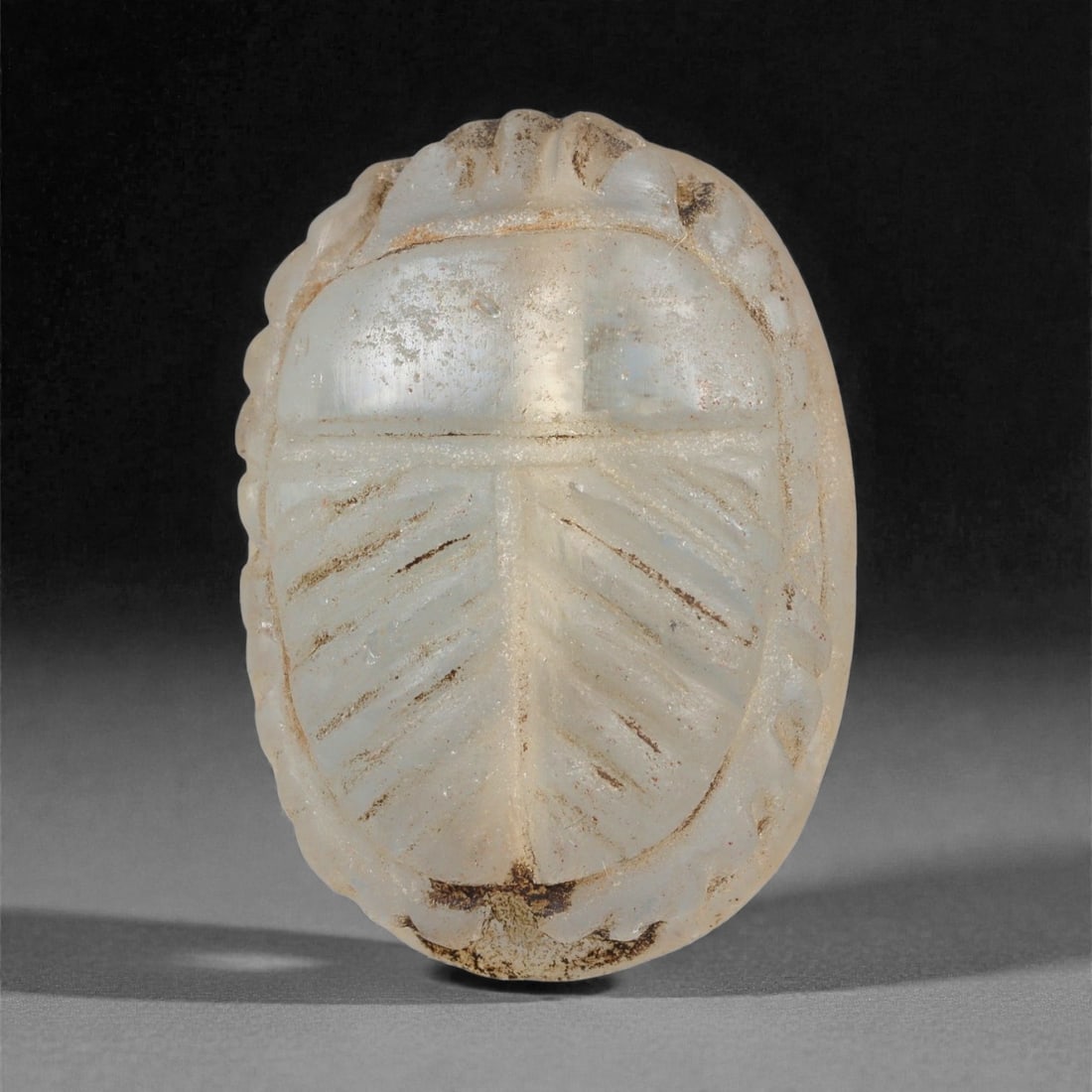 Ancient Seleucid Rock Crystal Scarab Stamp Seal, c. 3rd Century BCE, 7g, 1LH (1 of 2)