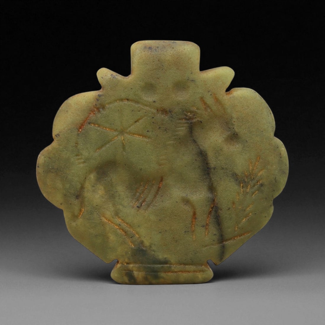 Ancient Neo-Assyrian Greenstone Horse Amulet Pendant, c. 9th-7th Century BCE, 5cm, 4DQ: This finely carved greenstone amulet dates to the Neo-Assyrian Empire, one of the most powerful and artistically advanced civilizations of the ancient Near East. Flourishing between the 9th and 7th ce