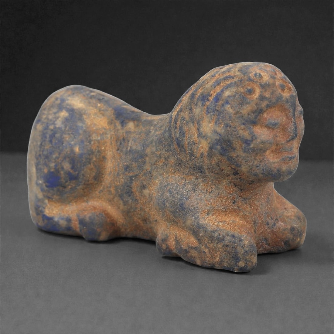 A Near Eastern Stone Human-Headed Zoomorphic Effigy, 2nd-1st Millennium BCE, 67LE (1 of 2)