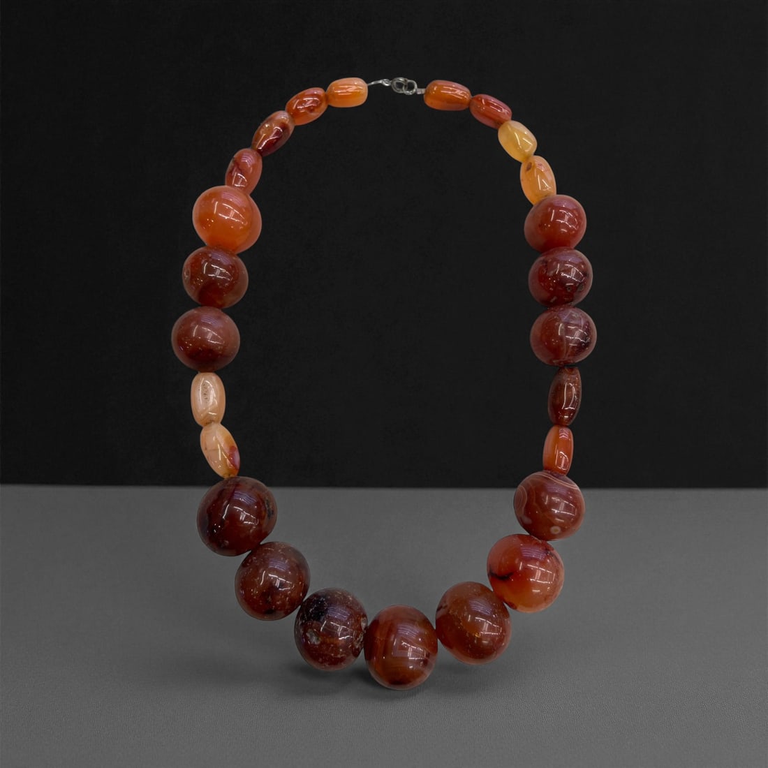 A Carnelian Bead Necklace, Early 20th Century, 180 g, 45EE (1 of 1)
