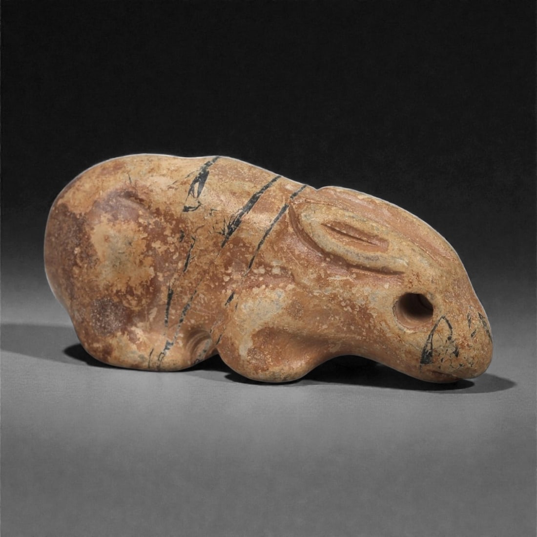 An Egyptian Stone Hare Amulet, New Kingdom, Circa 1550-1070 BCE, 80LA (1 of 2)