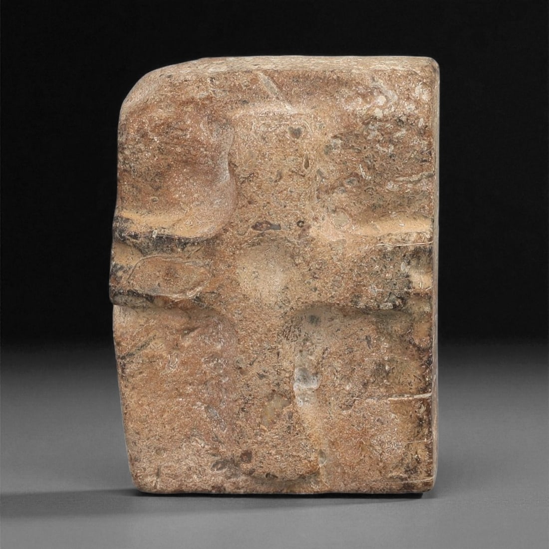 A Byzantine Stone Carved Cross Plaque, 6th-8th Century CE, 75LB (1 of 2)