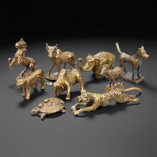 A Thai Bronze Animal Amulet Set, 20th Century, 26XD (1 of 1)