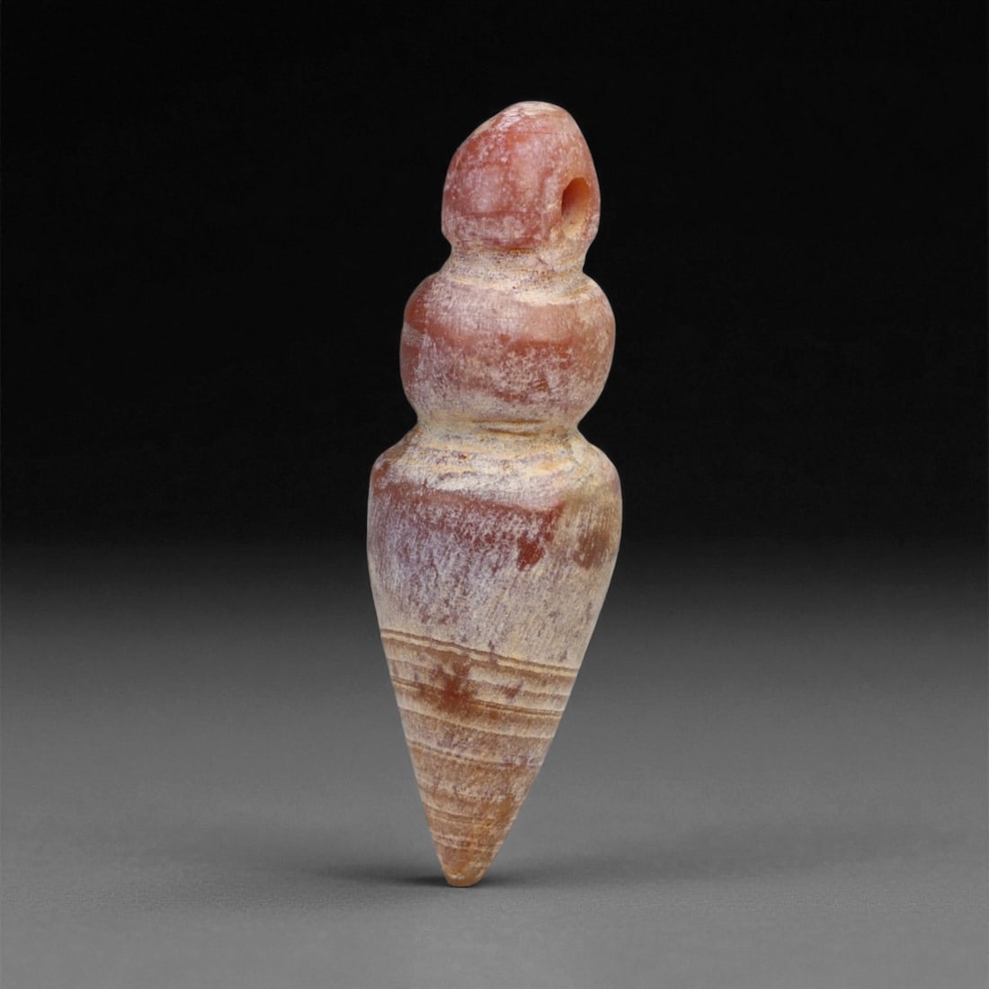 Ancient Coptic Egyptian Carnelian Amulet, c. 4th-7th Century CE, 2.7cm, 37EQ: This finely carved carnelian amulet originates from the Coptic Egyptian period, c. 4th-7th century CE, a time when Christianity flourished in Egypt and blended with deeply rooted Pharaonic traditions.