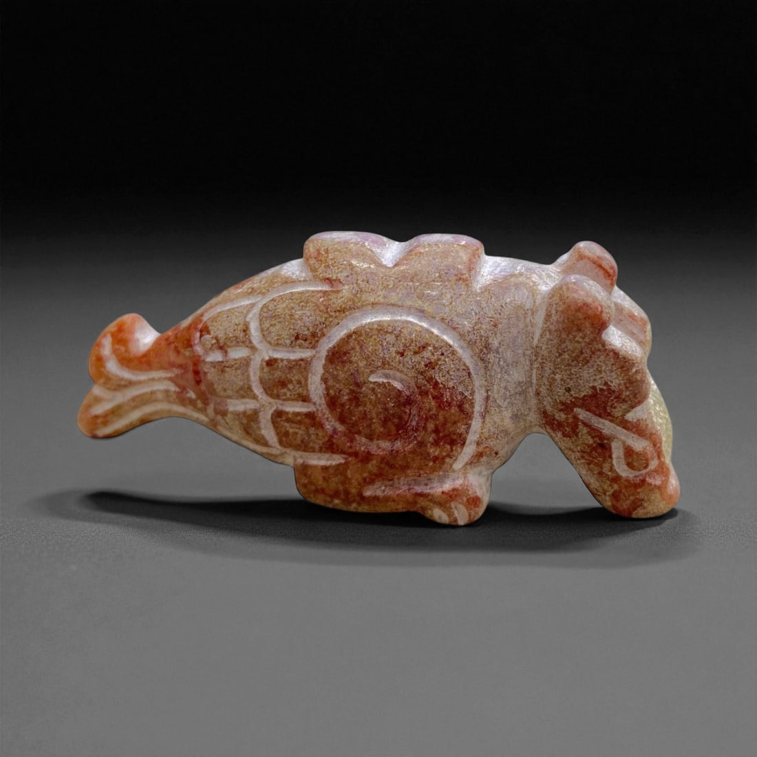 Antique Chinese Qing Dynasty Jade Bird Form Carving, c. 18th-19th Century, 9cm, 91g, 54BB (1 of 2)