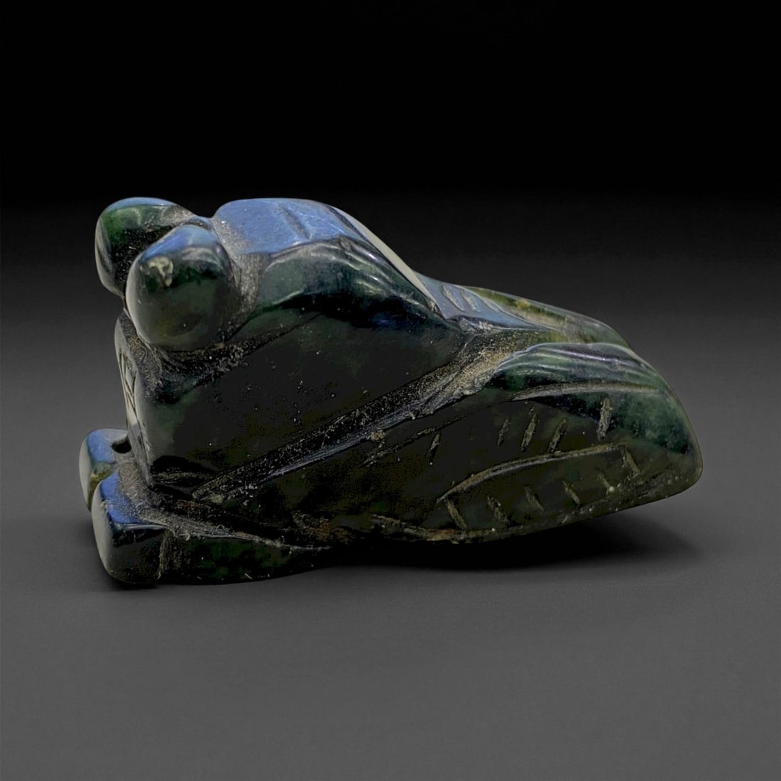 Antique Qing Dynasty Jade Cicada Amulet, c. 18th-19th Century, 4.5cm, 26g, 98CC (1 of 2)