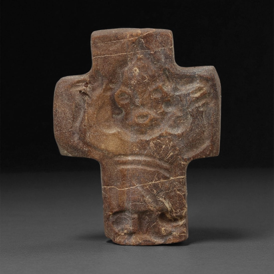 A Christian Stone Cross Pendant, Medieval Period, 9LA (1 of 2)